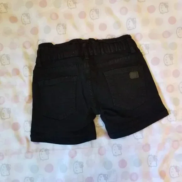 2 Pair Bundle of little girl denim shorts Blue and Black both size 8 (E15) - Picture 5 of 11